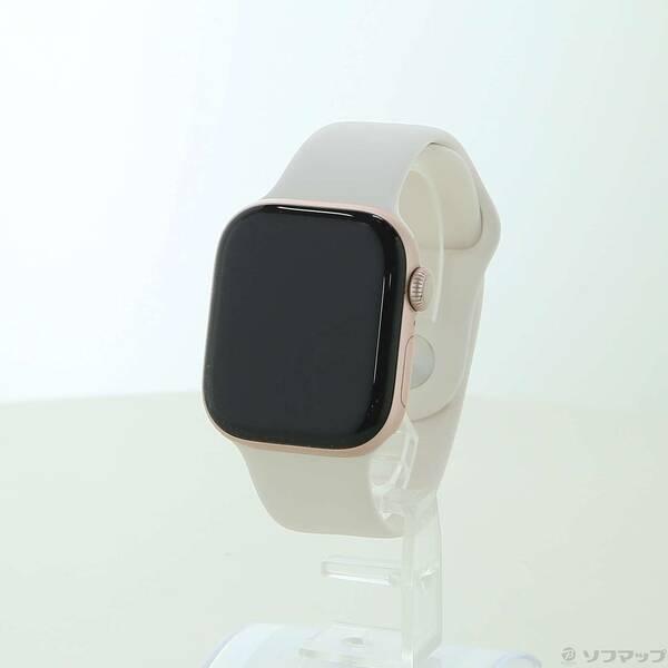 〔中古〕Apple(アップル) Apple Watch Series 10 GPS 42mm ローズゴールドアルミニウムケース ライトブラッシュスポーツバンド〔377-ud〕 | 
