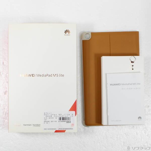 〔中古〕HUAWEI(ファーウェイ) MediaPad M5 lite 8 64GB シャンパンゴールド JDN2-W09 Wi-Fi〔305-ud〕 |  | 04