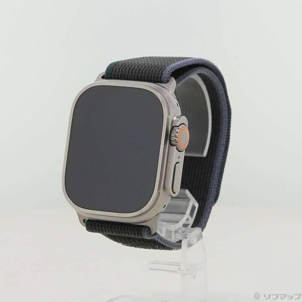 〔中古〕Apple(アップル) Apple Watch Ultra 2 GPS + Cellular 49mm チタニウムケース ブルー／ブラックトレイルループ〔377-ud〕 | 
