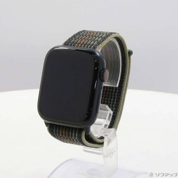 〔中古〕Apple(アップル) Apple Watch Series 8 GPS + Cellular 45mm ミッドナイトアルミニウムケース ミッドナイトスポーツループ〔297-ud〕 | 
