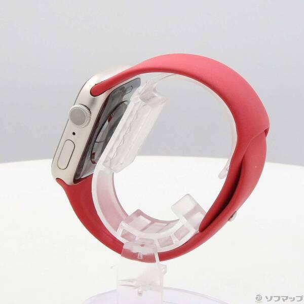 〔中古〕Apple(アップル) Apple Watch Series 9 GPS 41mm スターライトアルミニウムケース レッドスポーツバンド〔251-ud〕 |  | 01