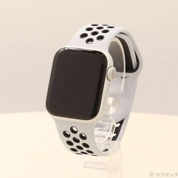 〔中古〕Apple(アップル) Apple Watch Series 6 Nike GPS 40mm シルバーアルミニウムケース ピュアプラチナム／ブラックNikeスポーツバンド〔262-ud〕 | 
