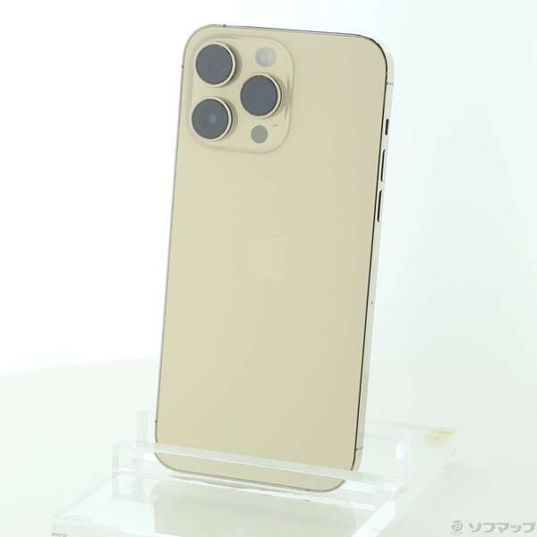 〔中古〕Apple(アップル) iPhone14 Pro Max 256GB ゴールド MQ9D3J／A SIMフリー〔349-ud〕 | 