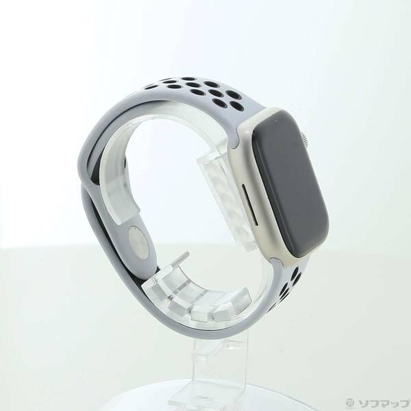 〔中古〕Apple(アップル) Apple Watch Series 7 Nike GPS 41mm スターライトアルミニウムケース ピュアプラチナム／ブラックNikeスポーツバンド〔348-ud〕 |  | 03