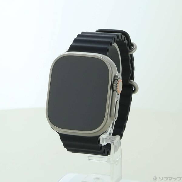 〔中古〕Apple(アップル) Apple Watch Ultra GPS + Cellular 49mm チタニウムケース ミッドナイトオーシャンバンド〔348-ud〕 | 