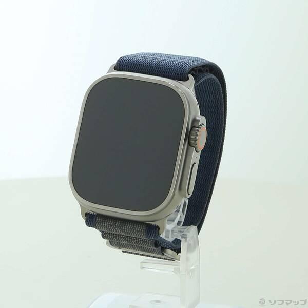 〔中古〕Apple(アップル) Apple Watch Ultra 2 GPS + Cellular 49mm チタニウムケース ブルーアルパインループ〔349-ud〕 | 