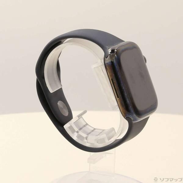 〔中古〕Apple(アップル) Apple Watch Series 7 GPS + Cellular 45mm グラファイトステンレススチールケース ミッドナイトスポーツバンド〔377-ud〕 |  | 03