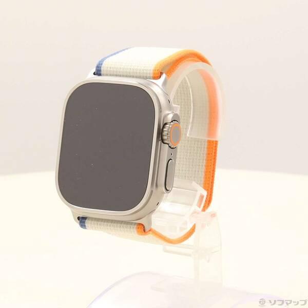 〔中古〕Apple(アップル) Apple Watch Ultra 2 GPS + Cellular 49mm チタニウムケース オレンジ／ベージュトレイルループ〔269-ud〕 | 