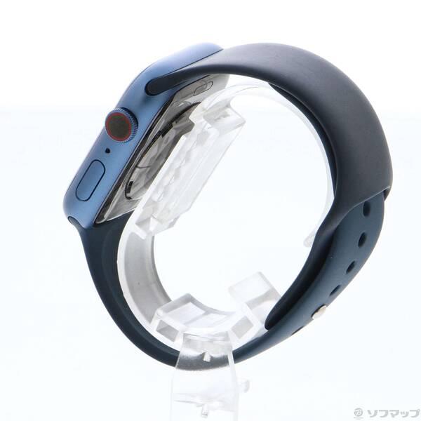 〔中古〕Apple(アップル) Apple Watch Series 7 GPS + Cellular 45mm ブルーアルミニウムケース アビスブルースポーツバンド〔368-ud〕 |  | 01