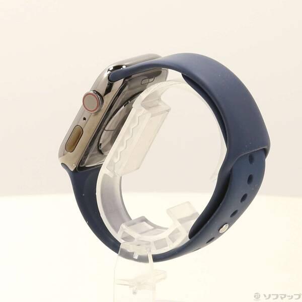 〔中古〕Apple(アップル) Apple Watch Series 7 GPS + Cellular 45mm グラファイトステンレススチールケース アビスブルースポーツバンド〔269-ud〕 |  | 01
