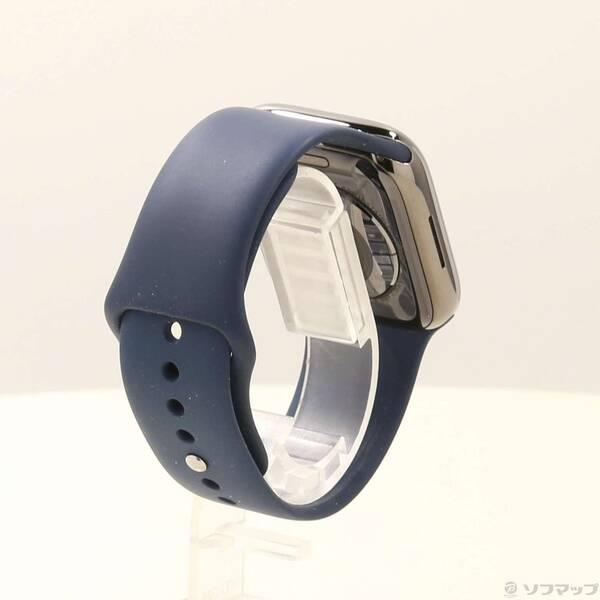〔中古〕Apple(アップル) Apple Watch Series 7 GPS + Cellular 45mm グラファイトステンレススチールケース アビスブルースポーツバンド〔269-ud〕 |  | 02