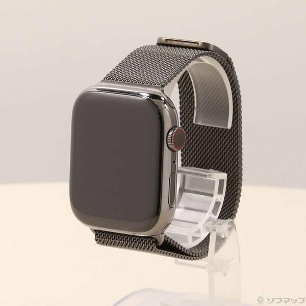 〔中古〕Apple(アップル) Apple Watch Series 8 GPS + Cellular 45mm グラファイトステンレススチールケース グラファイトミラネーゼループ〔269-ud〕 | 