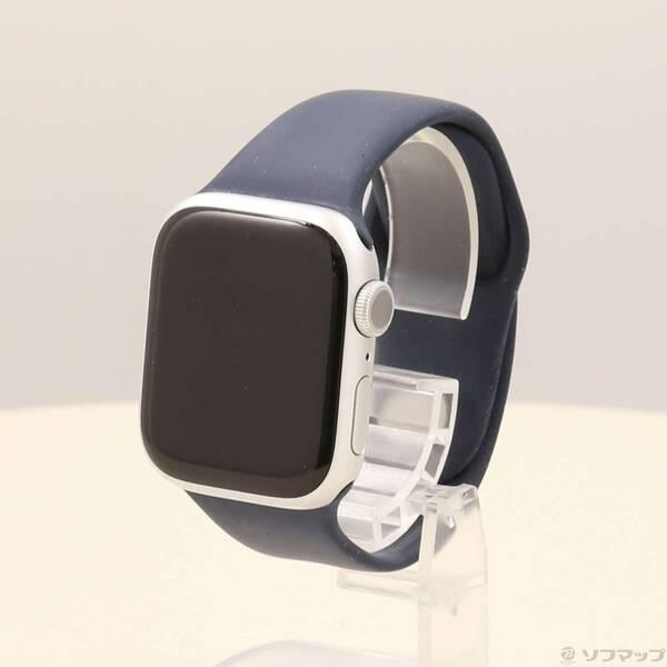 〔中古〕Apple(アップル) Apple Watch Series 9 GPS 41mm シルバーアルミニウムケース ストームブルースポーツバンド〔269-ud〕 | 