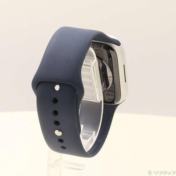 〔中古〕Apple(アップル) Apple Watch Series 9 GPS 45mm シルバーアルミニウムケース ストームブルースポーツバンド〔196-ud〕 |  | 02