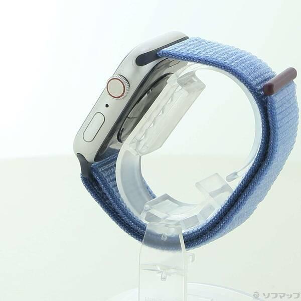 〔中古〕Apple(アップル) Apple Watch Series 9 GPS + Cellular 45mm シルバーアルミニウムケース ウインターブルースポーツループ〔269-ud〕 |  | 01