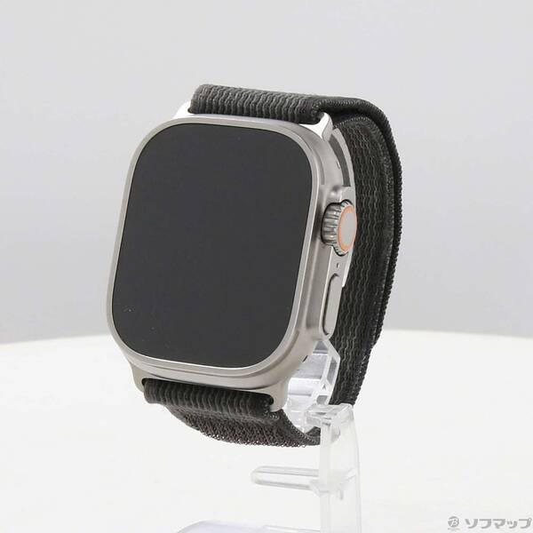 〔中古〕Apple(アップル) Apple Watch Ultra GPS + Cellular 49mm チタニウムケース ブラック／グレイトレイルループ〔349-ud〕 | 