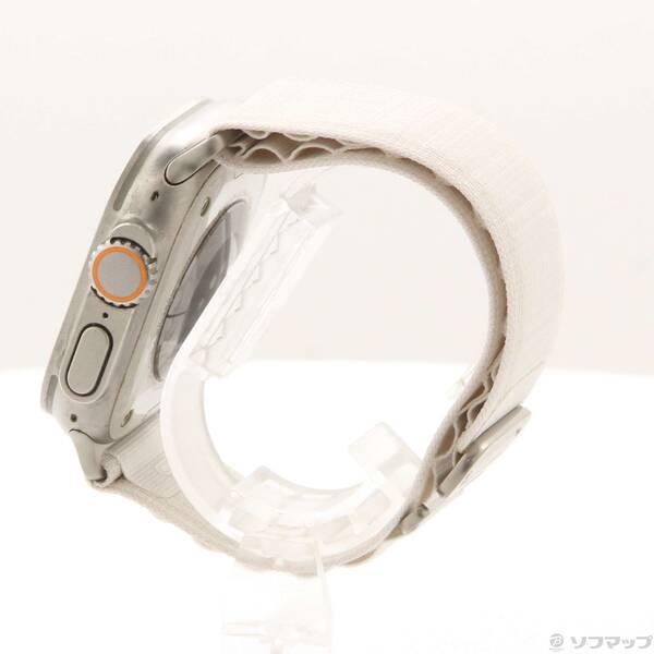 〔中古〕Apple(アップル) Apple Watch Ultra GPS + Cellular 49mm チタニウムケース スターライトアルパインループ〔352-ud〕 |  | 01