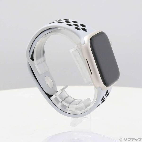 〔中古〕Apple(アップル) Apple Watch Series 7 Nike GPS 41mm スターライトアルミニウムケース ピュアプラチナム／ブラックNikeスポーツバンド〔368-ud〕 |  | 03