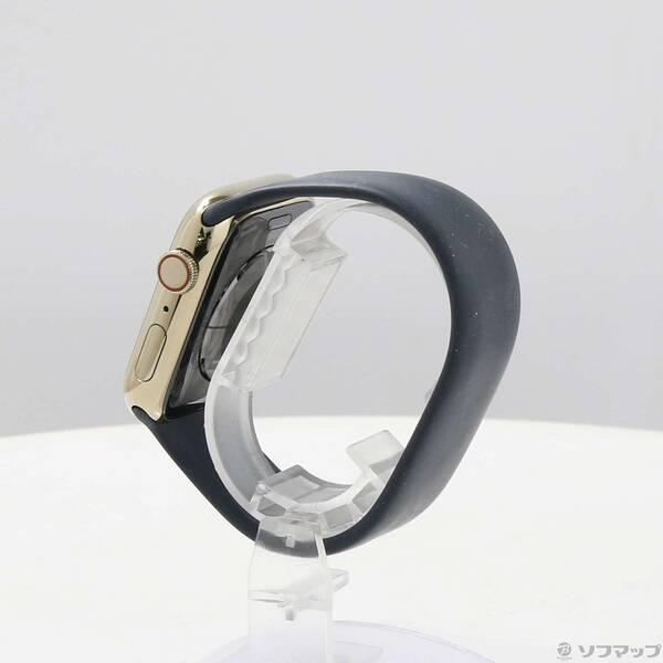 〔中古〕Apple(アップル) Apple Watch Series 9 GPS + Cellular 45mm ゴールドステンレススチールケース ミッドナイトソロループ〔344-ud〕 |  | 01