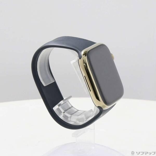 〔中古〕Apple(アップル) Apple Watch Series 9 GPS + Cellular 45mm ゴールドステンレススチールケース ミッドナイトソロループ〔344-ud〕 |  | 03