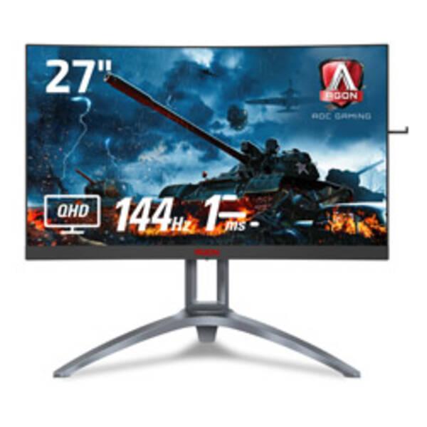 〔中古〕AOC(エーオーシー) Agon AG273QCX／11 ブラック＆レッド〔349-ud〕 | 