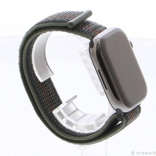 〔中古〕Apple(アップル) Apple Watch Series 8 GPS + Cellular 45mm グラファイトステンレススチールケース ミッドナイトスポーツループ〔352-ud〕 |  | 03