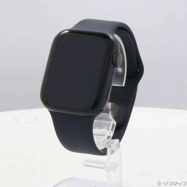 〔中古〕Apple(アップル) Apple Watch Series 8 GPS + Cellular 45mm ミッドナイトアルミニウムケース ミッドナイトスポーツバンド〔297-ud〕 | 