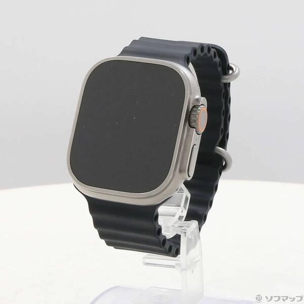 〔中古〕Apple(アップル) Apple Watch Ultra GPS + Cellular 49mm チタニウムケース ミッドナイトオーシャンバンド〔377-ud〕 | 