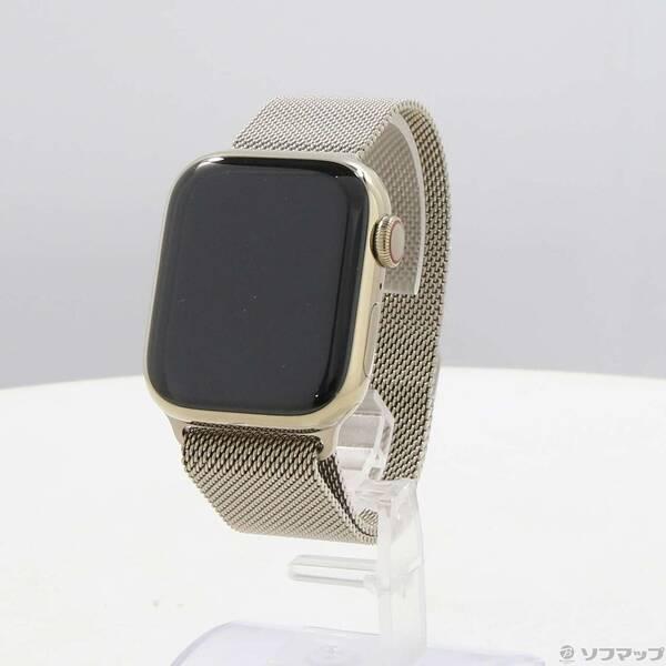 〔中古〕〔展示品〕 Apple Watch Series 9 GPS + Cellular 41mm ゴールドステンレススチールケース ゴールドステンレススチールミラネーゼループ〔377-ud〕 | 
