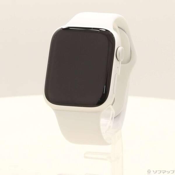 〔中古〕Apple(アップル) Apple Watch Series 8 GPS 45mm シルバーアルミニウムケース ホワイトスポーツバンド〔344-ud〕 | 