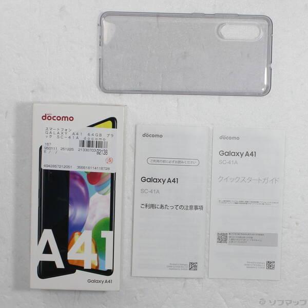 〔中古〕SAMSUNG(サムスン) GALAXY A41 64GB ブラック SC-41A docomoロック解除SIMフリー〔198-ud〕 |  | 04