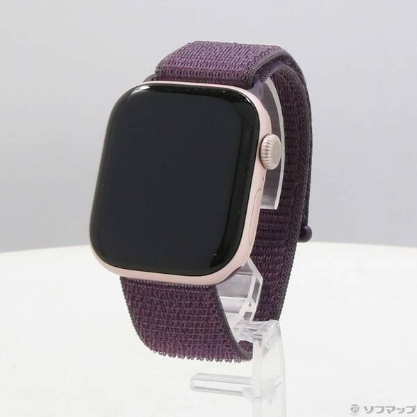 〔中古〕Apple(アップル) 〔展示品〕 Apple Watch Series 10 GPS 42mm ローズゴールドアルミニウムケース プラムスポーツループ〔258-ud〕 | 