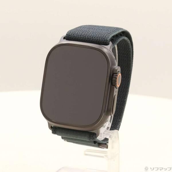 〔中古〕Apple(アップル) Apple Watch Ultra 2 GPS + Cellular 49mm ブラックチタニウムケース ダークグリーンアルパインループ〔262-ud〕 | 