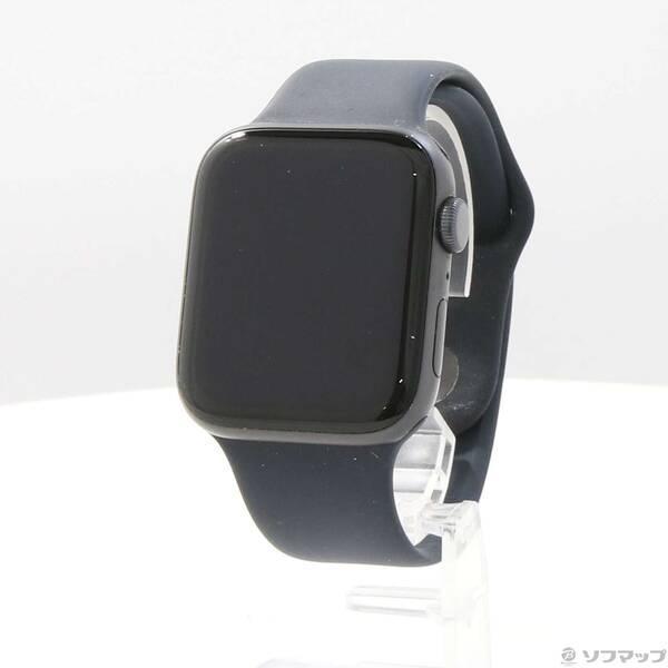 〔中古〕Apple(アップル) Apple Watch SE 第1世代 GPS 44mm スペースグレイアルミニウムケース ミッドナイトスポーツバンド〔305-ud〕 | 