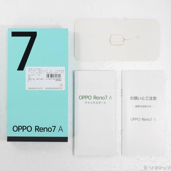 中古〕OPPO(オッポ) OPPO Reno7 A 128GB ドリームブルー A201OP Y