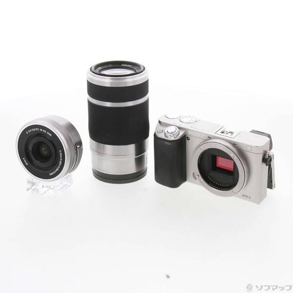 〔中古〕SONY(ソニー) α6000 ダブルズームレンズキット シルバー ILCE-6000Y〔258-ud〕 | 