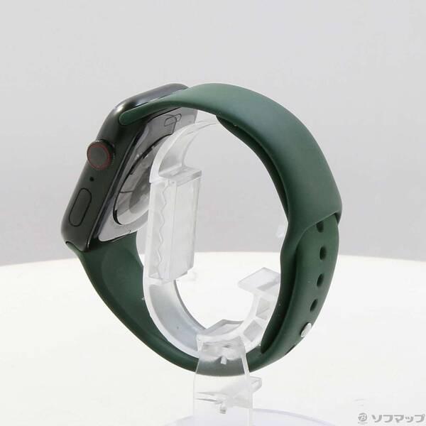 〔中古〕Apple(アップル) Apple Watch Series 7 GPS + Cellular 45mm グリーンアルミニウムケース クローバースポーツバンド〔262-ud〕 |  | 01