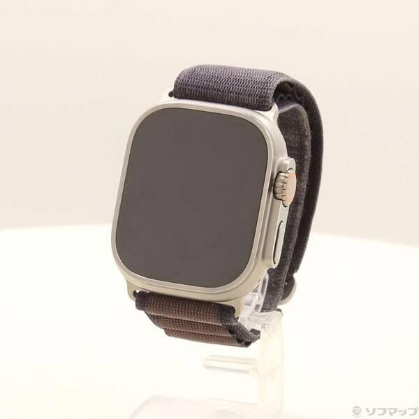 〔中古〕Apple(アップル) Apple Watch Ultra 2 GPS + Cellular 49mm チタニウムケース インディゴアルパインループ〔198-ud〕 | 