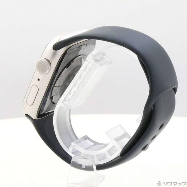 〔中古〕Apple(アップル) Apple Watch Series 9 GPS 45mm スターライトアルミニウムケース ミッドナイトスポーツバンド〔262-ud〕 |  | 01