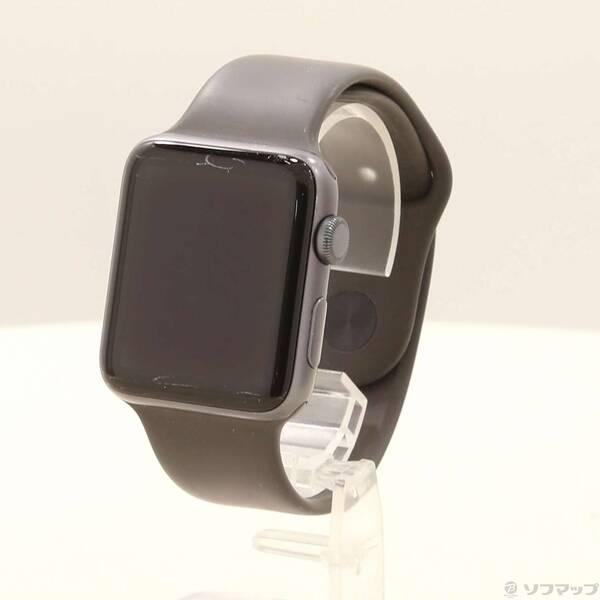 〔中古〕Apple(アップル) Apple Watch Series 3 GPS 42mm スペースグレイアルミニウムケース グレイスポーツバンド〔198-ud〕 | 