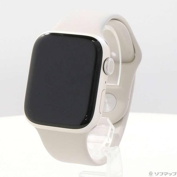 〔中古〕Apple(アップル) Apple Watch Series 9 GPS 45mm スターライトアルミニウムケース スターライトスポーツバンド〔262-ud〕 | 