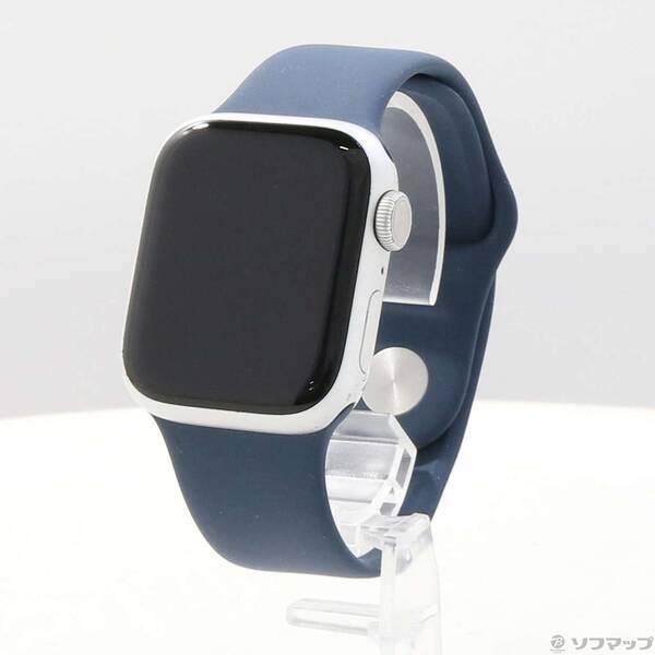 〔中古〕Apple(アップル) Apple Watch Series 9 GPS 41mm シルバーアルミニウムケース ストームブルースポーツバンド〔262-ud〕 | 