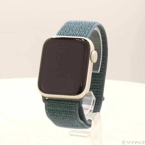 〔中古〕Apple(アップル) Apple Watch SE 第2世代 GPS 40mm スターライトアルミニウムケース レイクグリーンスポーツループ〔348-ud〕 | 