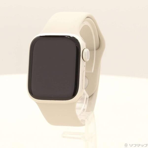 〔中古〕Apple(アップル) Apple Watch Series 7 GPS 41mm スターライトアルミニウムケース スターライトスポーツバンド〔198-ud〕 | 