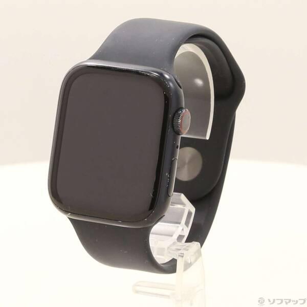 〔中古〕Apple(アップル) Apple Watch Series 7 GPS + Cellular 45mm ミッドナイトアルミニウムケース ミッドナイトスポーツバンド〔198-ud〕 | 