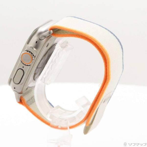 〔中古〕Apple(アップル) Apple Watch Ultra 2 GPS + Cellular 49mm チタニウムケース オレンジ／ベージュトレイルループ〔349-ud〕 |  | 01