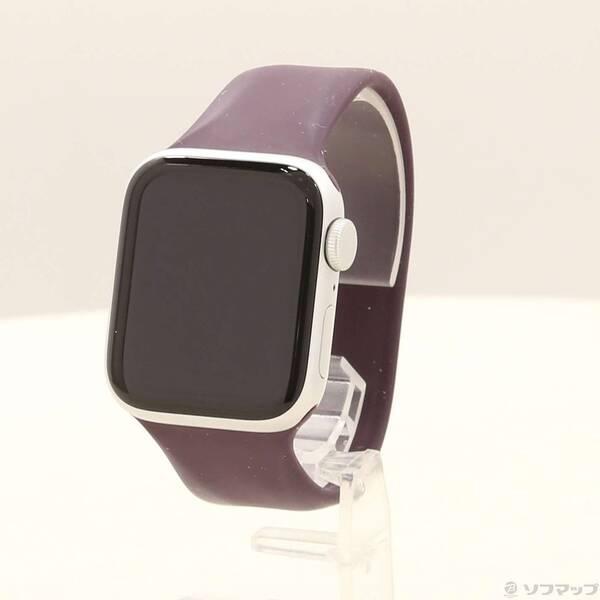 〔中古〕Apple(アップル) Apple Watch SE 第1世代 GPS 40mm シルバーアルミニウムケース ダークチェリーソロループ〔198-ud〕 | 