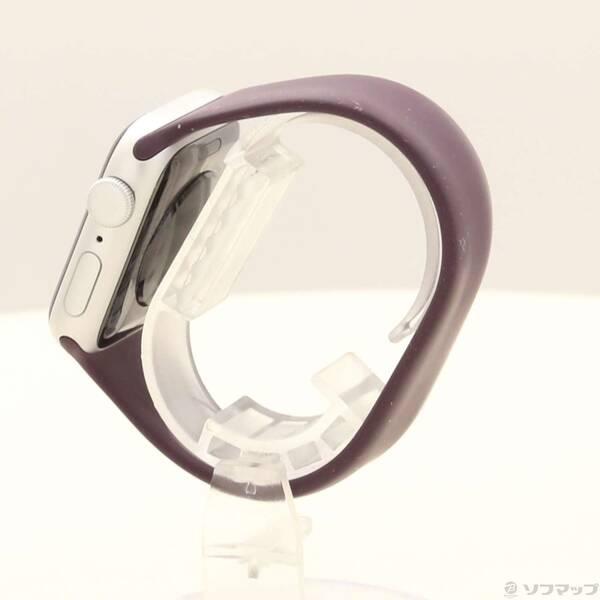 〔中古〕Apple(アップル) Apple Watch SE 第1世代 GPS 40mm シルバーアルミニウムケース ダークチェリーソロループ〔198-ud〕 |  | 01