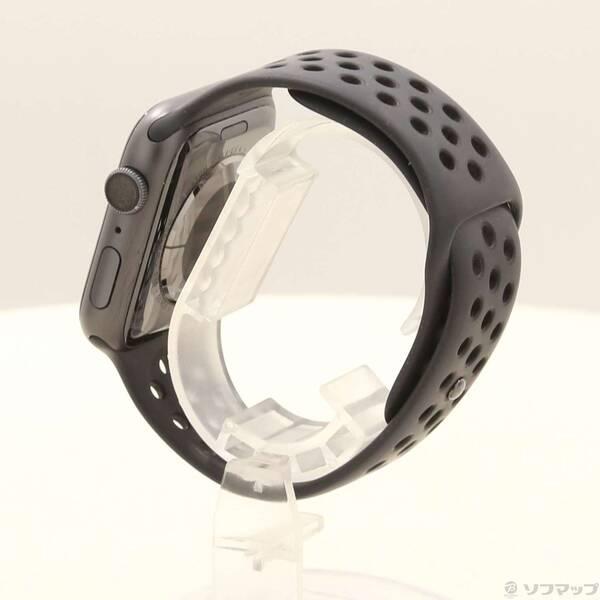 〔中古〕Apple(アップル) Apple Watch Series 4 Nike+ GPS 44mm スペースグレイアルミニウムケース アンスラサイト／ブラックNikeスポーツバンド〔198-ud〕 |  | 01