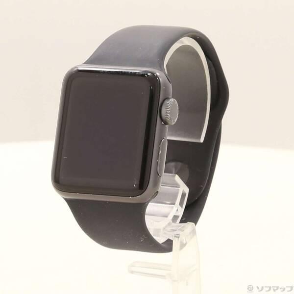 〔中古〕Apple(アップル) Apple Watch Series 3 GPS 38mm スペースグレイアルミニウムケース ブラックスポーツバンド〔198-ud〕 | 